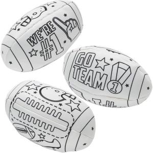 Color Your Own Footballs – Craft Kits – 12 Pieces
