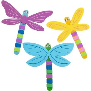 Fun Express Dragonfly Craft Stick Craft Kit – Makes 12