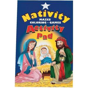 Fun Express Nativity Activity Coloring Books for Christmas – Set of 12 Pads – Holiday Kids Activities and Crafts