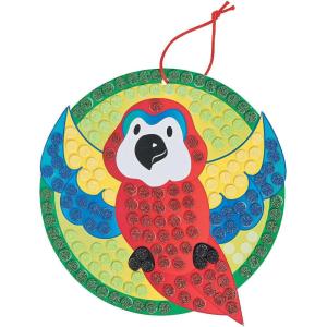Glitter Mosaic Tropical Parrot Craft Kit -12 – Crafts for Kids and Fun Home Activities