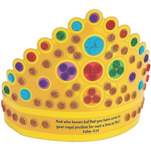 Queen Esther Mosiac Crown Craft Kit – Crafts for Kids and Fun Home Activities
