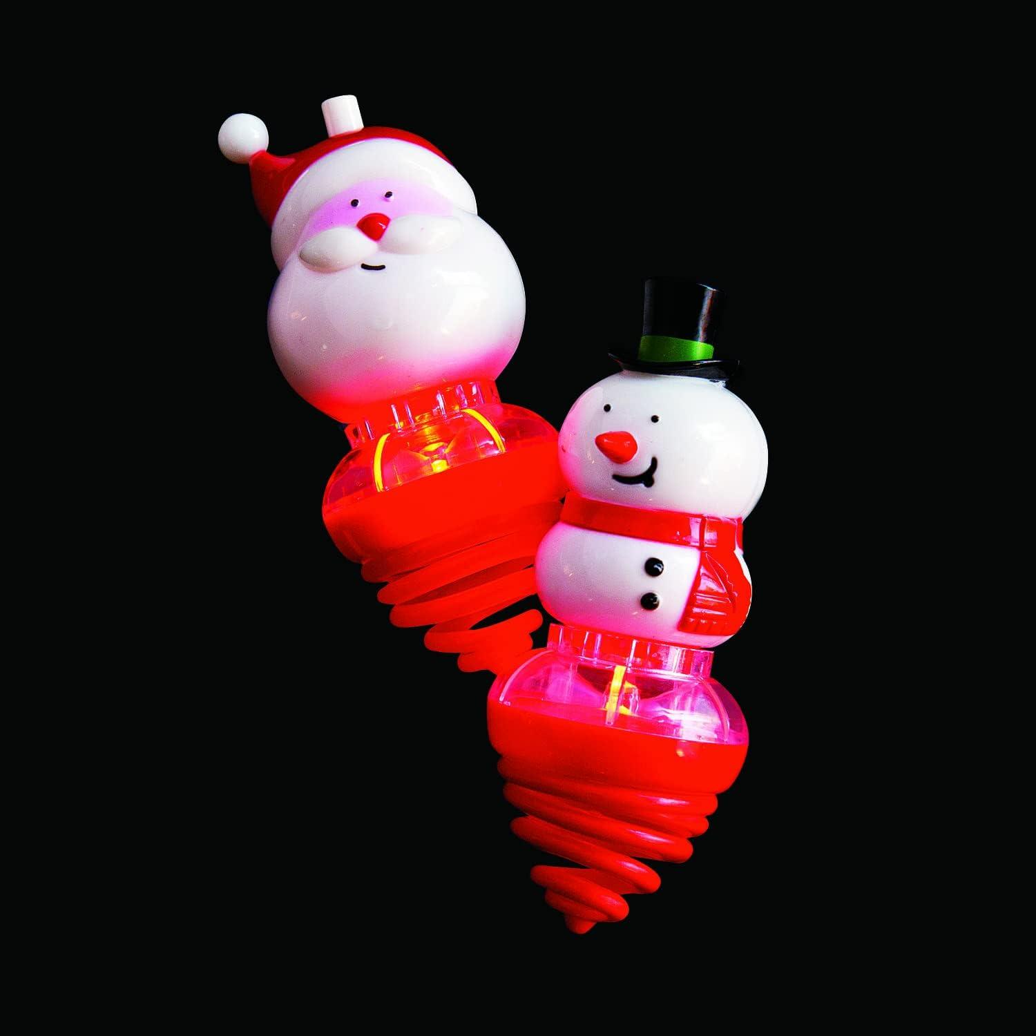 imageLightUp Holiday Spin Tops for Kids and Adults Plastic Christmas Party Favors