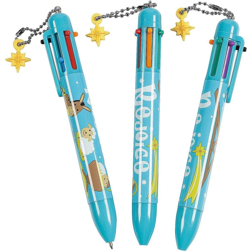 imageFun Express 5 12quot Nativity Plastic Shuttle Pens with Star Charm 12 Pieces