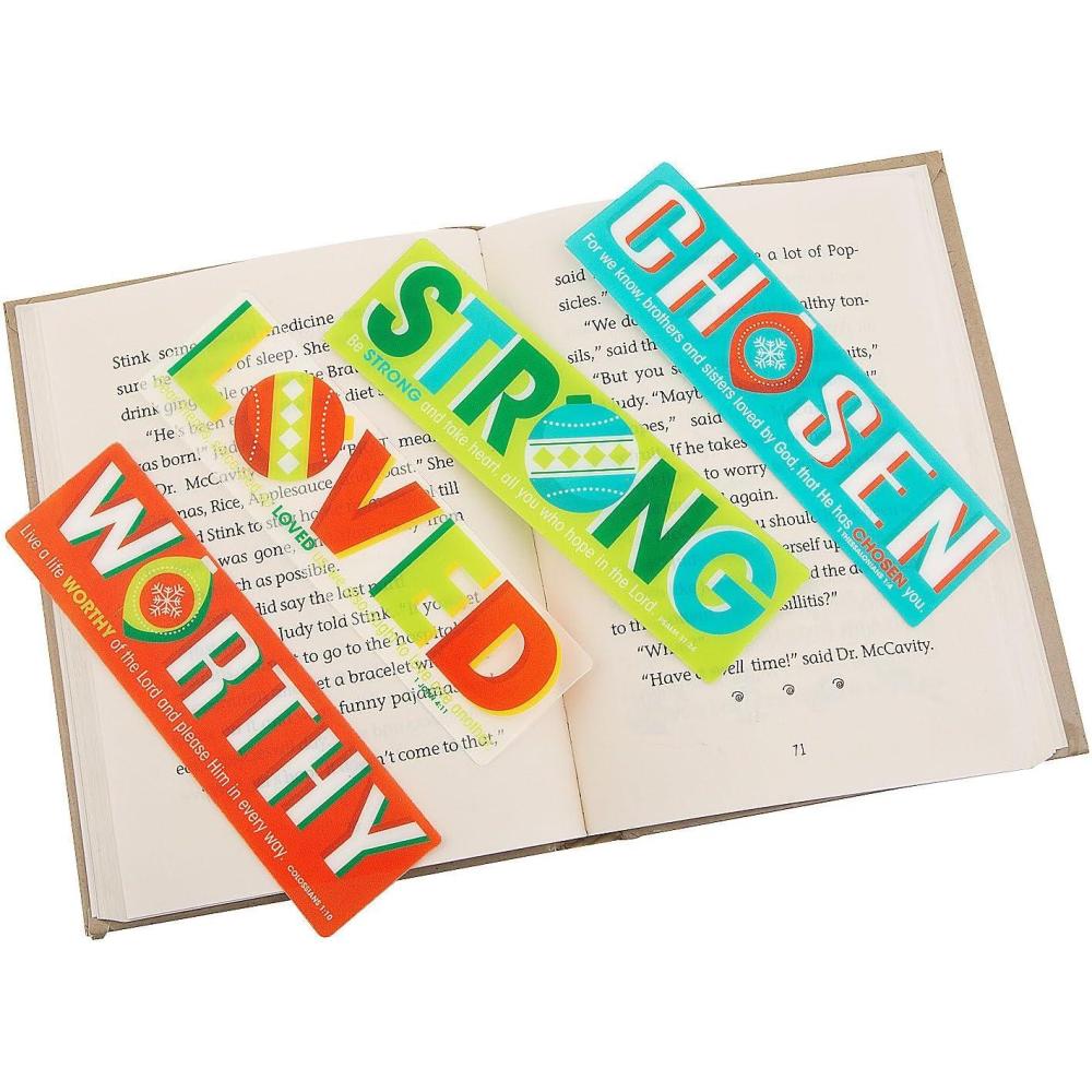 imageFun Express 6quot x 1 34quot Religious Christmas Sayings Plastic Bookmarks  24 Pieces