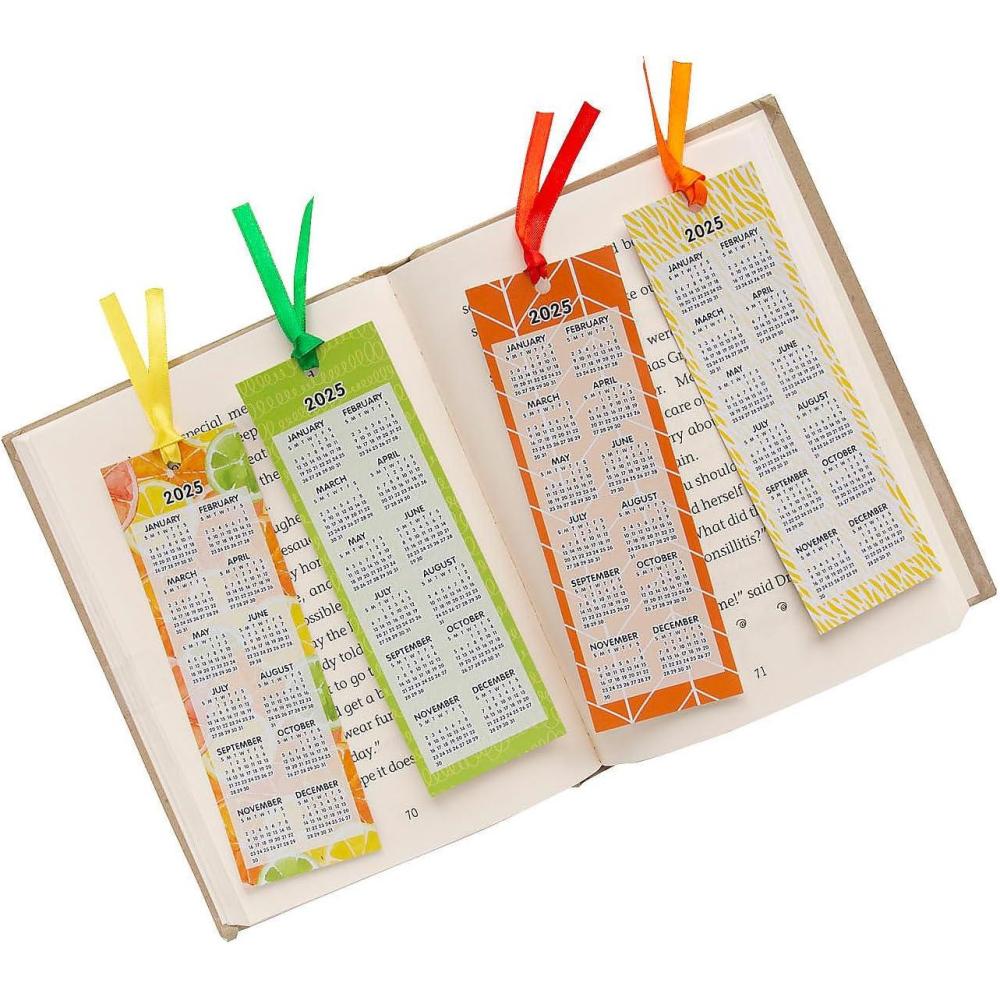 imageFun Express Bulk 48 Piece 2025 Everyday Calendar Cardstock Bookmarks