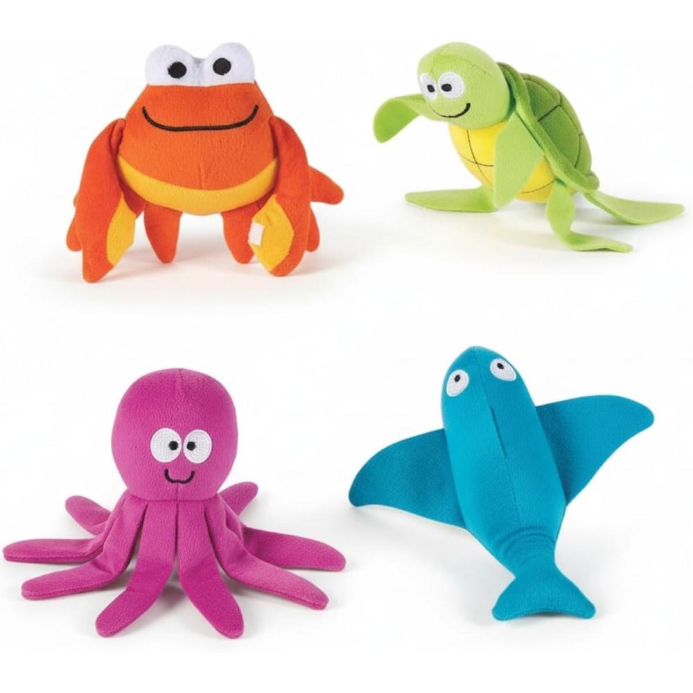 imageFun Express Long Arm Plush Sea Animals Creatures  Set of 12 in Octopus Shark Crab and Sea Turtle  Party Favors and Toys  VBS Vacation Bible School SuppliesDecor