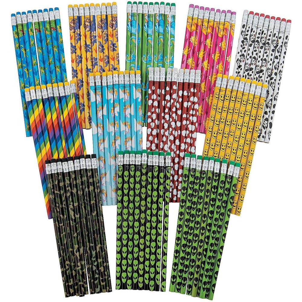 imageFun Express Pencil Assortment 108 Pencils Classroom Supplies ampamp Incentives Valentine Giveaways Party Favors Stocking Stuffers Bulk Arts ampamp Crafts