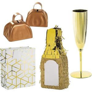 Fun Express New Year’s Eve Champagne Cheers Bag Kit for 6 – Party Supplies – 42 Pieces