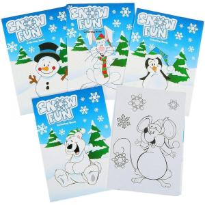 Fun Express Winter Wonderland Coloring Books – Bulk Set of 72 – Winter and Christmas Party Favor Handouts for Kids