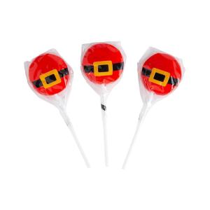 Santa Suit Character Suckers – 12 Individually Wrapped Lollipops – Christmas Candy and Stocking Stuffers – Strawberry Flavored