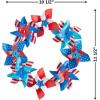 Patriotic Plastic Pinwheel Wreath