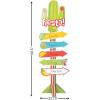 Fun Express Fiesta Food & Drinks Directional Sign – Party and Cinco de Mayo Party Decor – Over 5 Feet Tall(Multicolour)