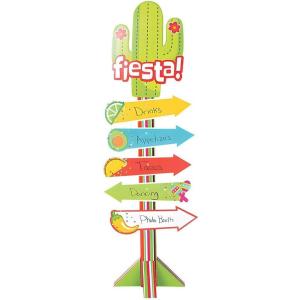 Fun Express Fiesta Food & Drinks Directional Sign – Party and Cinco de Mayo Party Decor – Over 5 Feet Tall(Multicolour)