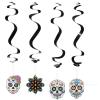 Fun Express – Day Of The Dead Swirls for Halloween – Party Decor – Hanging Decor – Spirals & Swirls – Halloween – 12 Pieces