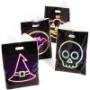 Fun Express Neon Halloween Goody Bags – 12.5” x 17” Bulk 100 Pack – Plastic Party Bags for Halloween – Bright Neon Colors – Perfect for Treats & Favors