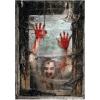 Fun Express Zombie Window Backdrop Banner (2pc) Scary Halloween Home Decor