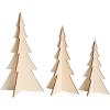 DIY Slat Wood Tree Stand Up – Set of 3 in Small, Medium and Large Size – Christmas Crafts and Home Decor Supplies