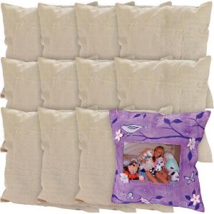 DIY Photo Pillow Covers with Zipper Enclosure – Makes 12 – Crafts for Kids Mother’s Day, and Fun Activities