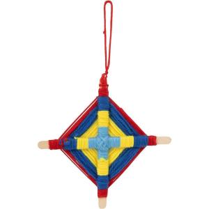 Fun Express God’s Eye Yarn Craft Kit – Craft Kits – 12 Pieces