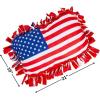 Fun Express Patriotic Flag Fleece Tied Pillow Craft Kit – Makes 6