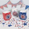 Fun Express Patriotic Paper Fan Luminary Bags – Party Supplies – 12 Pieces