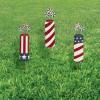 Patriotic Metal Yard Signs – 3 Pieces