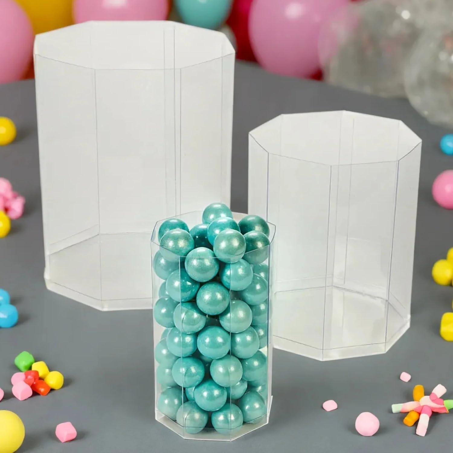image:imageFun Express Clear Octagon Candy Buckets Set of 3 Sizes Party Supplies Clear