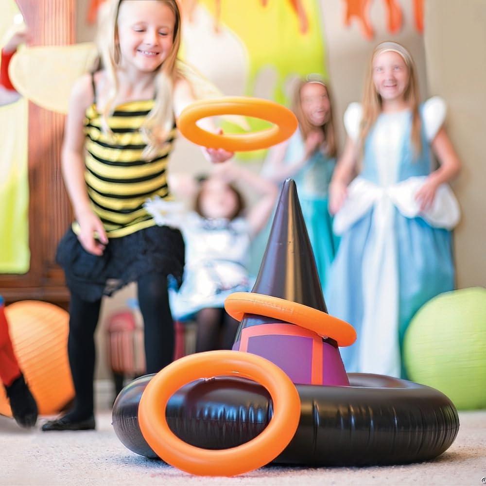 image:imageFun Express Inflatable Witches Hat Ring Toss Game Halloween Game 5 Pieces MultiColored