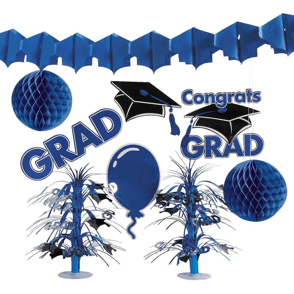 image:imageBlue Graduation Decorating Kit Party Decor 9 PiecesBlue