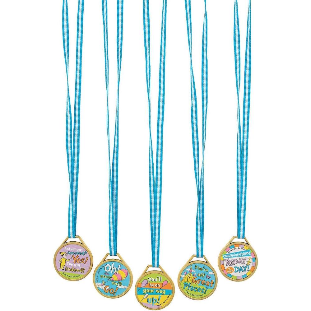 image:imageFun Express Bulk 50 Pieces Dr Seuss Oh The Places Youll Go Award Medals