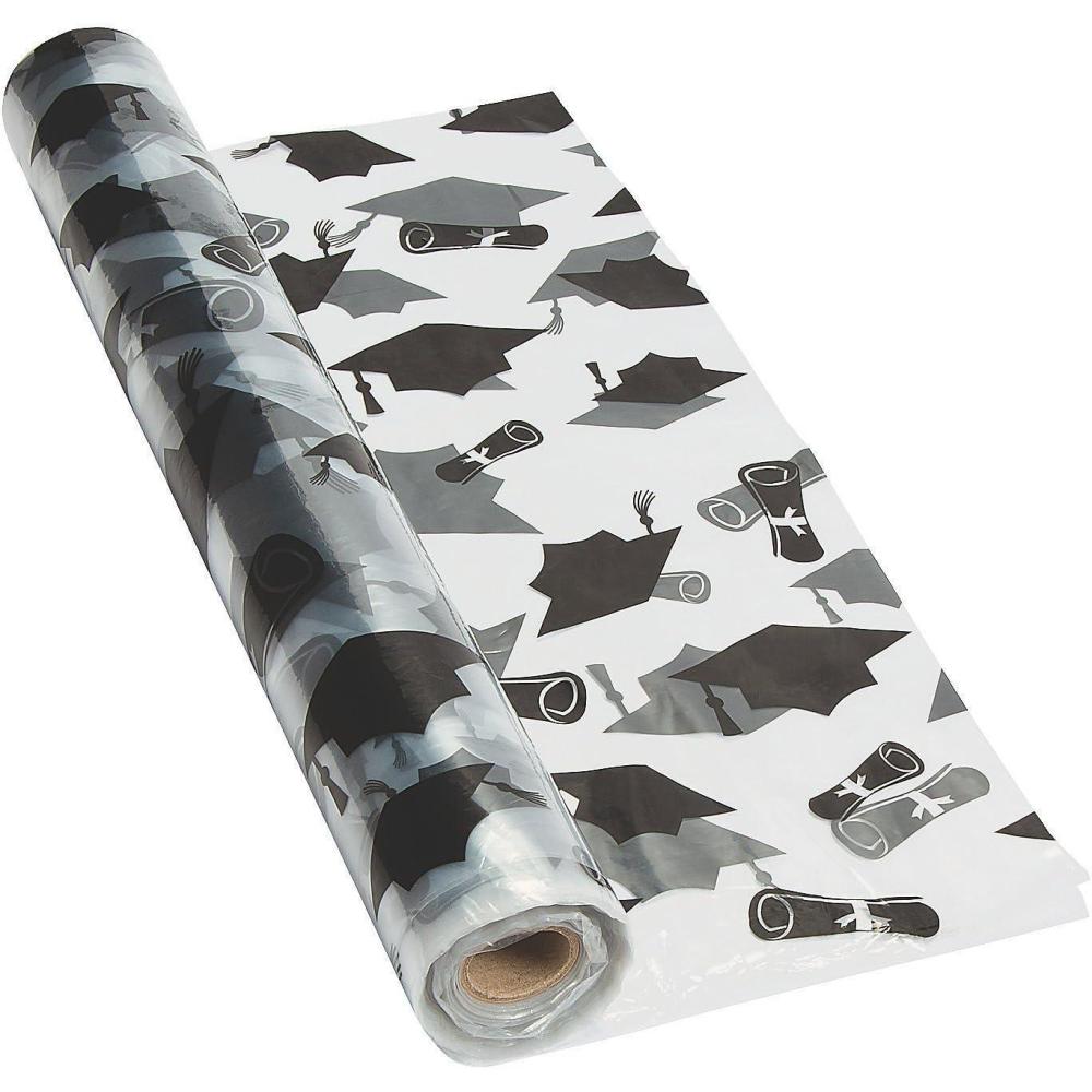 image:imageFun Express Clear Graduation Plastic Tablecloth Roll 100 feet Long Party Table Supplies