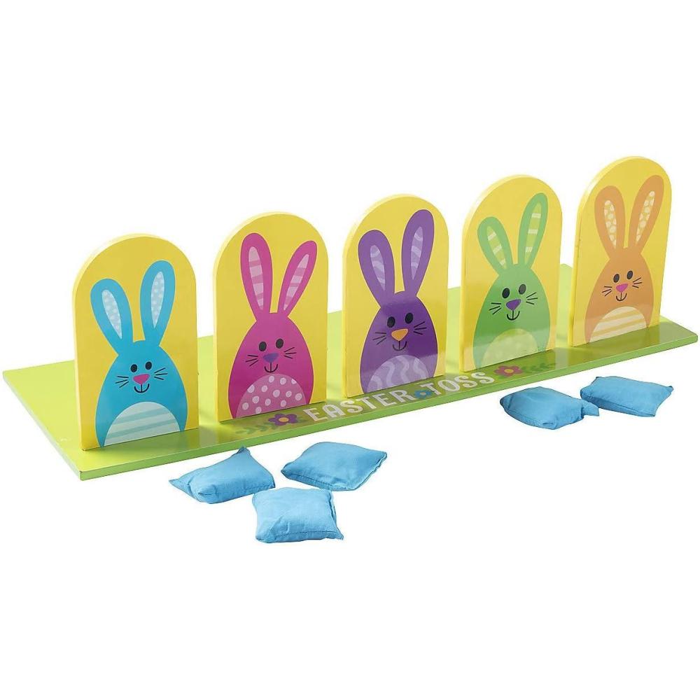 image:imageFun Express Easter Bunny Bean Bag Toss Game Comes with One Board and 5 Bags Great for Easter Events and Celebrations