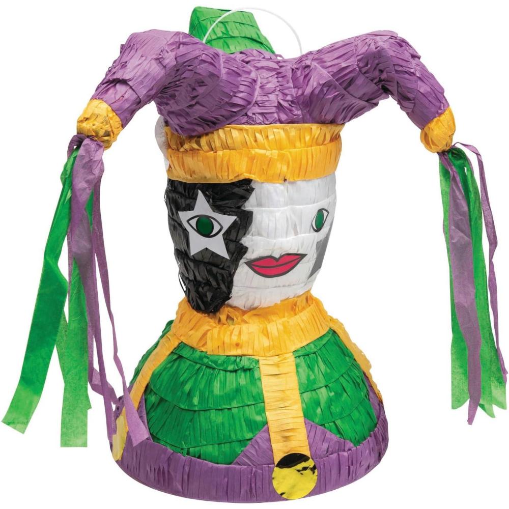 image:imageFun Express Mardi Gras Jester Piata Great For Mardi Gras Fat Tuesday Celelbrations Birthdays and Other Grand Events
