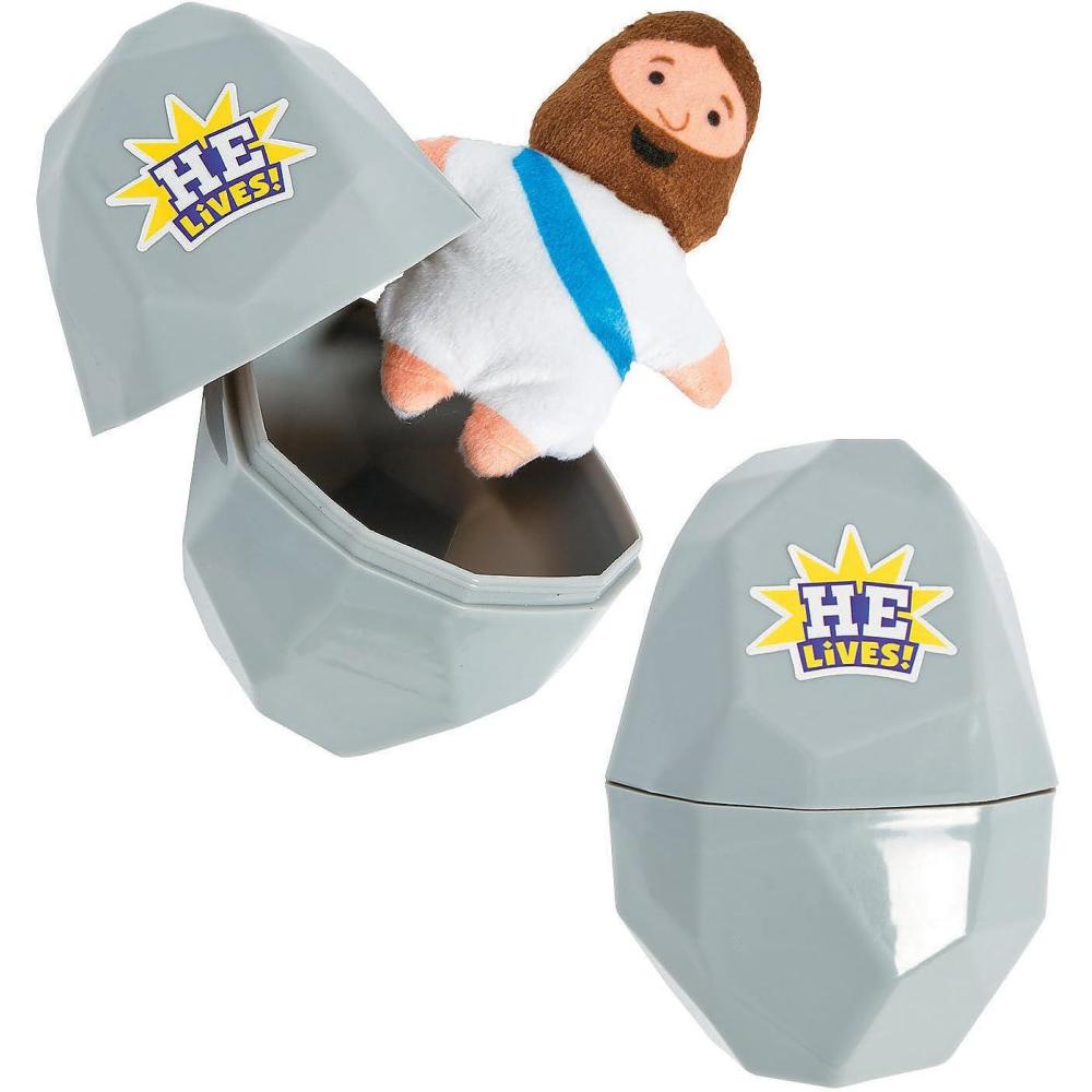 image:imageFun Express Plush Jesus in Easter Egg Tomb 12 Pieces