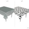 Fun Express 54″ x 108″ Graduation Cap Disposable Plastic Tablecloth Kit – 2 Piece Set – Great for Graduation Celebrations (Orange)(Silver)