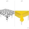 Fun Express 54″ x 108″ Graduation Cap Disposable Plastic Tablecloth Kit – 2 Piece Set – Great for Graduation Celebrations (Orange)(Yellow)