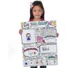 Fun Express Color Your Own “All About Me” Spanish Posters – 30 Pieces – Kindergarten and School Activities for Spanish Speaking Kids