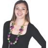 Fun Express Jumbo Mardi Gras Bead Necklace – 33 inch long with Jumbo 10mm – 40mm beads – Costumes and Party Decor