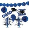 Blue Graduation Decorating Kit – Party Decor – 9 Pieces(Blue)