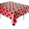 Fun Express 54″ x 108″ Graduation Cap Disposable Plastic Tablecloth Kit – 2 Piece Set – Great for Graduation Celebrations (Orange)(Red)