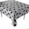 Fun Express 54″ x 108″ Graduation Cap Disposable Plastic Tablecloth Kit – 2 Piece Set – Great for Graduation Celebrations (Orange)(Silver)