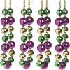 Fun Express Jumbo Mardi Gras Bead Necklace – 33 inch long with Jumbo 10mm – 40mm beads – Costumes and Party Decor
