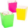 Fun Express Mini Neon Popcorn Boxes – Colorful Vibrant Party Supplies for Movie Nights Birthdays – Favors Gifts Treats Creative Party Displays – Assorted Neon Colors – 24 Pieces – Multicolor