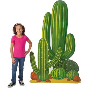 42″ x 68 3/4″ Railroad VBS Cactus Cardboard Cutout Stand-Ups, Vacation Bible School Supplies