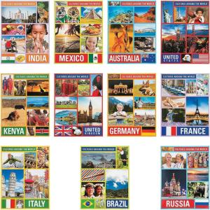Fun Express Cultures Around The World Posters – VBS Vacation Bible School Supplies/Decor – Diversity and Multicultural Classroom Decor for Preschool, Kindergarten and Elementary Schools – 12 Pieces