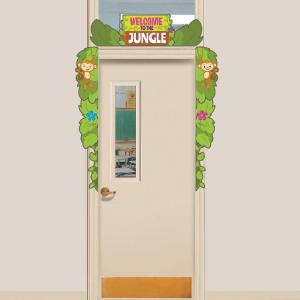 Fun Express Jungle Door Border- VBS Vacation Bible School Supplies/Decor – Educational and Learning Activities for Kids – 9 Pieces