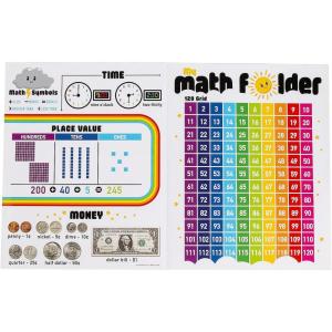 Fun Express Math Reference Pocket Folders – 12 Pieces