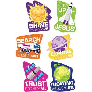 Fun Express Outer Space VBS Cutouts – VBS Vacation Bible School Supplies/Décor – 6 Pieces