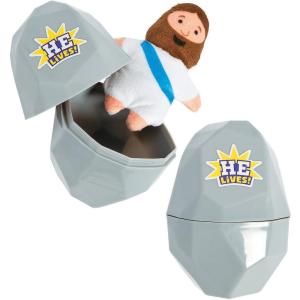 Fun Express Plush Jesus in Easter Egg Tomb 12 Pieces