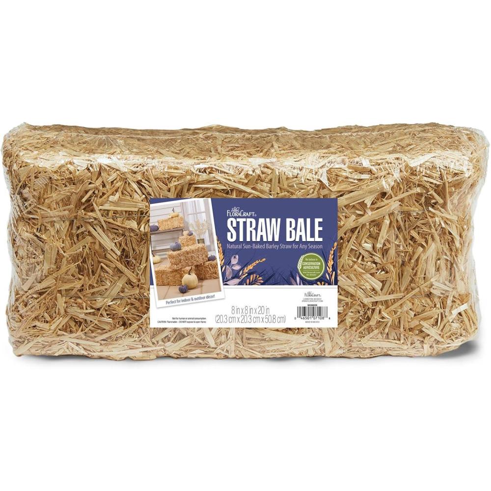image:imageFloraCraft Decorative Straw Bale 8 Inch x 9 Inch x 20 Inch Natural